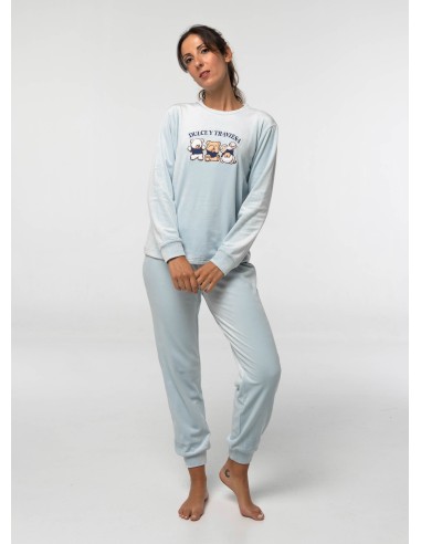 Pijama de mujer de microvelur marca...