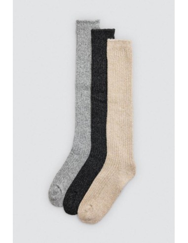 Calcetín largo de mujer con puño...