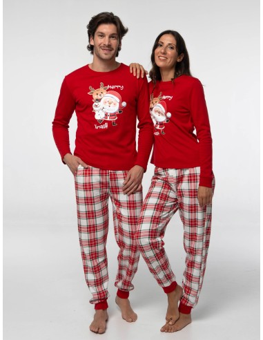 Pijama afelpado navideño para hombre...