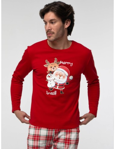 Pijama afelpado navideño para hombre...