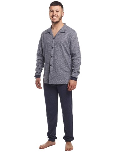 Pijama abierto de algodón afelpado...