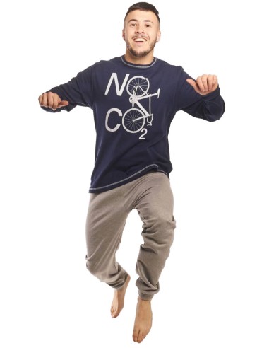 Pijama de algodón afelpado para...