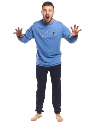 Pijama de algodón afelpado para...