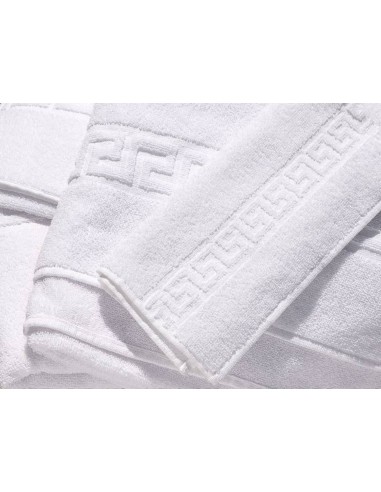 Toalla de ducha blanca con greca...