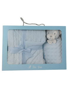 Manta de topitos con dou...