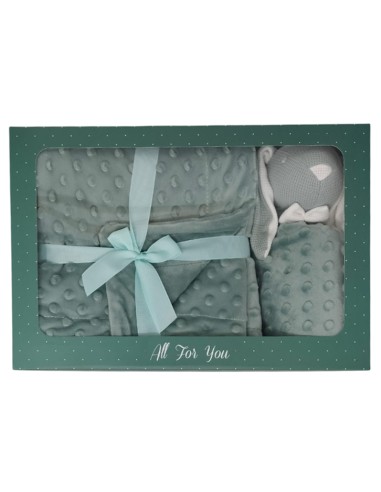 Caja de 12 mantas de topitos con dou...