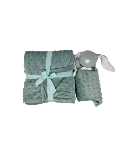 Caja de 12 mantas de topitos con dou...