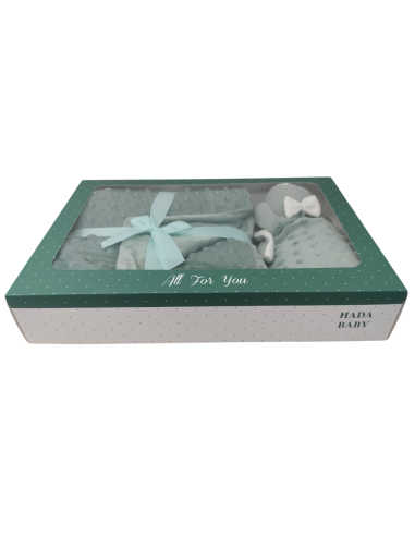 Caja de 12 mantas de topitos con dou...