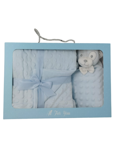 Caja de 12 mantas de topitos con dou...