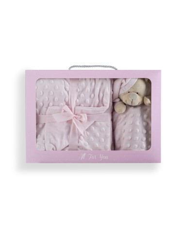 Caja de 12 mantas de topitos con dou...