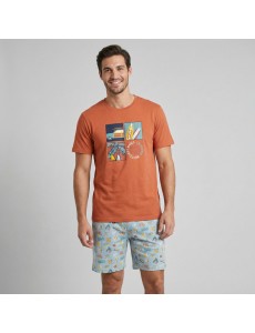 Pijama corto de algodón...