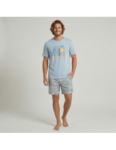 Pijama corto de algodón para hombre...