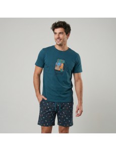 Pijama corto de algodón...