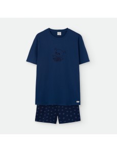 Pijama corto de algodón...