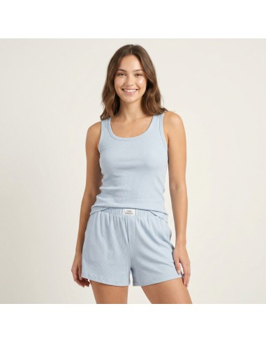 Pijama de tirantes de canalé para...