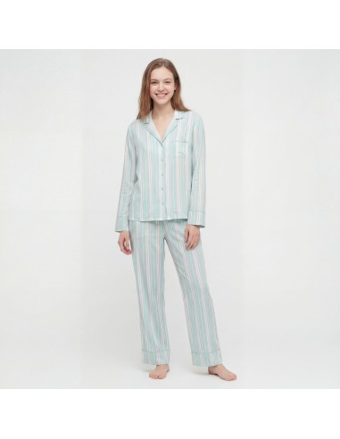 Pijama abierto de popelin para mujer...