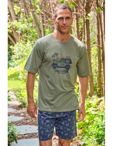 Pijama corto de algodón para hombre...