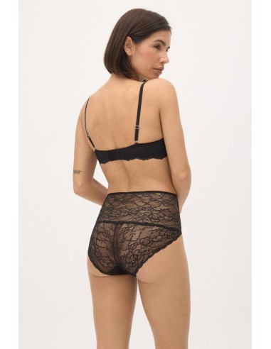 Braga alta de encaje semitransparente...