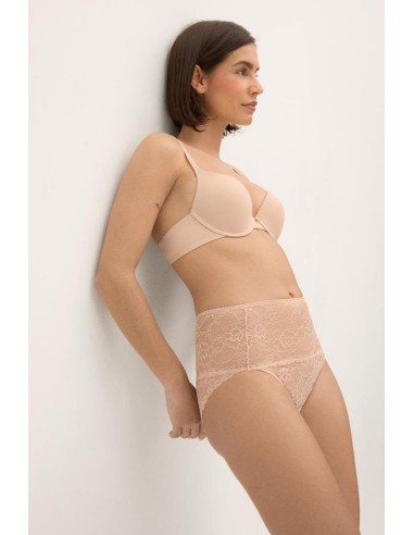 Braga alta de encaje semitransparente...