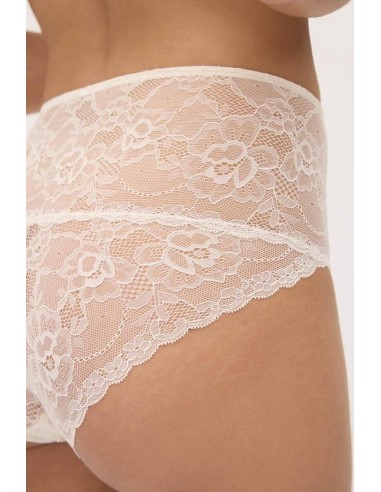 Braga alta de encaje semitransparente...