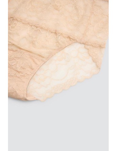 Braga alta de encaje semitransparente...