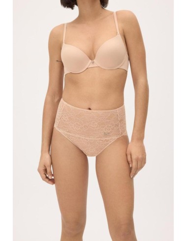 Braga alta de encaje semitransparente...