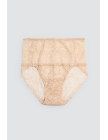 Braga alta de encaje semitransparente...