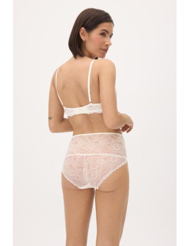 Braga alta de encaje semitransparente...