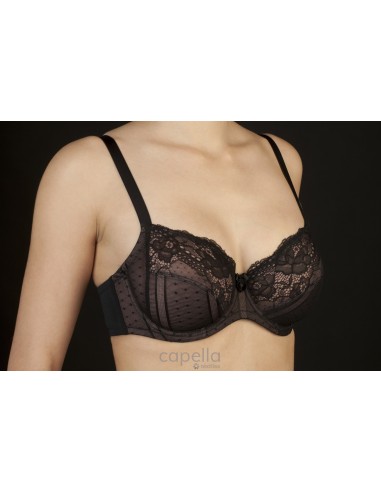 Sujetador con aros y encaje marca...