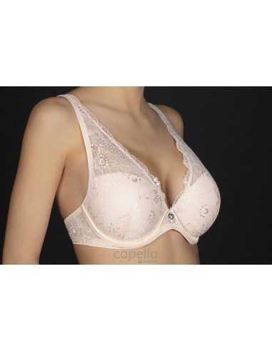 Sujetador con push-up y encaje marca...